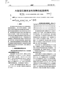 大型变压器突发性故障的起因探究