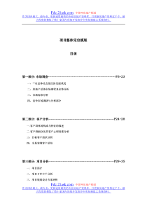 房地产总体研究定位模板