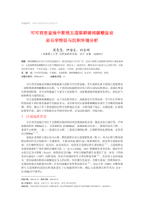 可可西里盆地中新统五道梁群湖相碳酸盐岩岩石学特征与沉积环境分