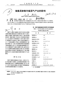 储集层参数对煤层气产出的影响