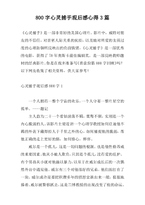 800字心灵捕手观后感心得3篇