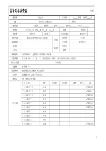 房地产竞争对手调查表模板