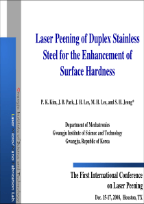 美国主办第一届激光冲击强化会议PPT(9)_报告者：韩国