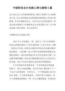 中级财务会计实践心得与感悟5篇