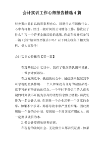 会计实训工作心得报告精选4篇