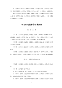 项目公司监事会议事规则