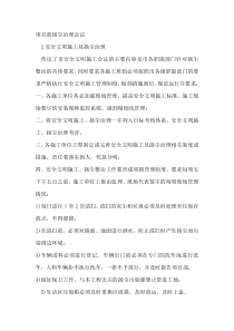 项目部扬尘治理会议纪要