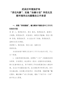 实施“治庸计划”和优化发展环境突出问题整改公开承诺