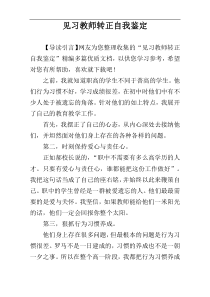 见习教师转正自我鉴定