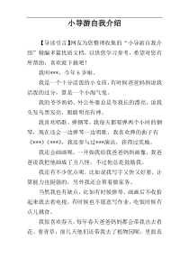 小导游自我介绍