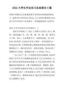 2022大学生毕业实习总结报告5篇