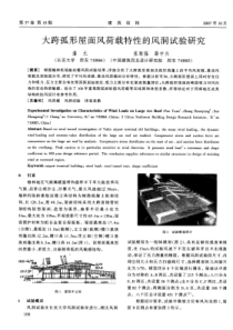 28大跨弧形屋面风荷载特性的风洞试验研究