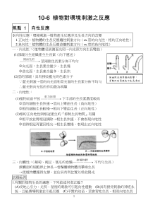 植物对环境刺激之反应