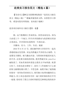 赴美实习报告范文（精选4篇）