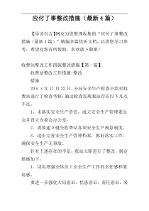 应付了事整改措施（最新4篇）