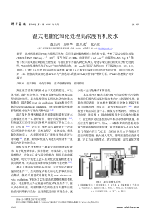 湿式电催化氧化处理高浓度有机废水