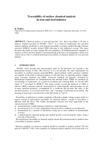 13-paper-Traceability of surface chemical analysis