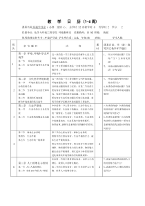 环境学导论-教学日历(1-11周)