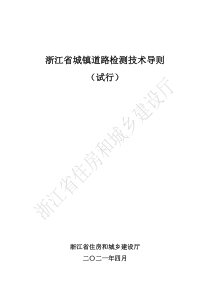 浙江省城镇道路检测技术导则（试行）