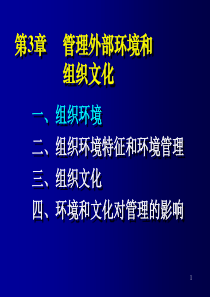 第3章《管理外部环境和组织文化》