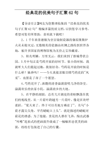 经典花的优美句子汇聚62句