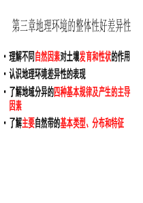 第三章地理环境的整体性好差异性