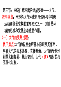 第三节围绕自然环境的组成要素大气