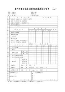 P1807蒸汽往复泵安装分项工程质量检验评定表