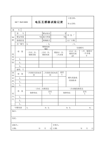 3543-G505电压互感器试验记录