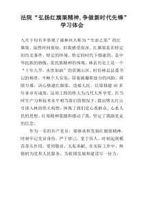 法院“弘扬红旗渠精神,争做新时代先锋”学习体会