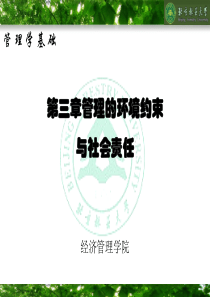 管理学基础3——管理的环境约束与社会责任