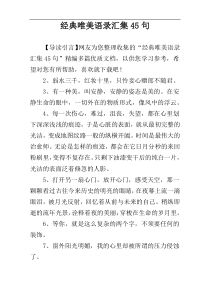 经典唯美语录汇集45句