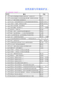 自然资源与环境保护法(按题名的拼音排序)