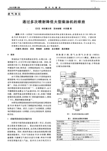 通过多次喷射降低大型柴油机的排放