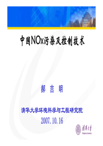 郝吉明-中国NOx污染及控制技术