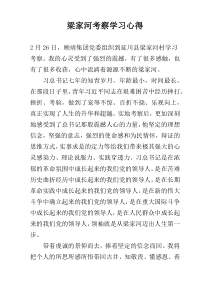 梁家河考察学习心得