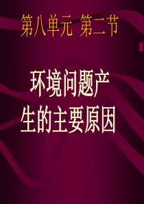 高中地理课件环境问题产生的主要原因