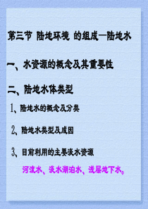 高中地理课件陆地环境的组成—陆地水234345