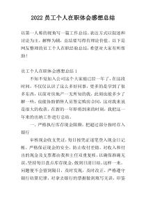 2022员工个人在职体会感想总结