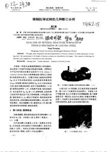 铸钢拉伸试样的几种断口分析