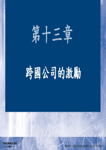 8第十三章跨国公司的激励