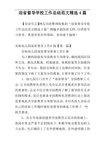 迎省督导学校工作总结范文精选4篇