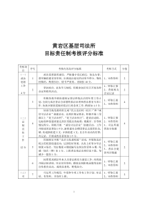 基层司法所目标责任制考核评分标准