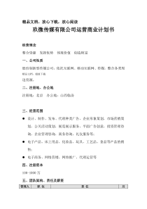 玖微传媒有限公司运营商业计划书