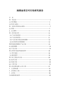 润滑油项目可行性研究报告