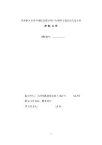 市容环境综合整治项目大港腾飞道综合改造工程投标文件