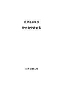 注塑布鞋项目投资商业计划书项目投资分析范本