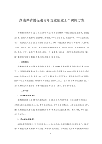 共青团促进青年就业创业工作实施方案