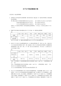 分子公司高层激励方案