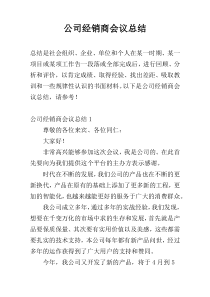 公司经销商会议总结